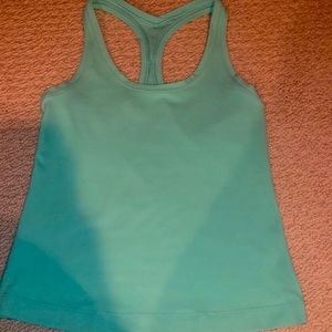 Lululemon cool RB tank waist length, wild mint, size 4, racer back cut
